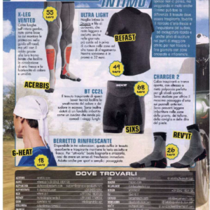 pagina rivista Insella che propone maglia intima befast in dryarn per la moto