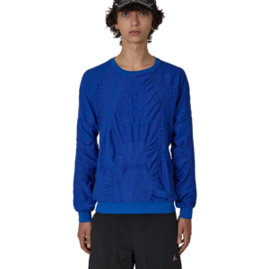 Maglia tecnica outdoor WAMA 3D Seamless Long Sleeve blu di ROA Hiking, realizzata in Dryarn e lana per la massima termoregolazione