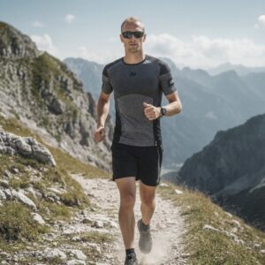 maglie collezione ss26 bt ts1l v2 indossata da un runner per far vedere la versatilità della maglia