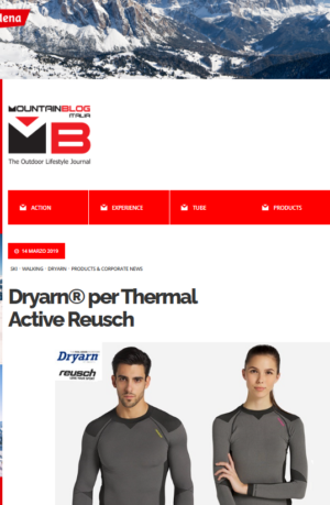 Mountainblog.it presenta la linea di intimo termico Reusch Thermal Active. Scopri come l'utilizzo della microfibra Dryarn® garantisce massima traspirabilità e isolamento dal freddo.