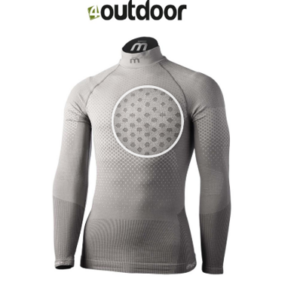 Maglia lupetto manica lunga MAN - ODOR ZERO IONIC+® SKINTECH PROTEZIONE PERMANENTE DAI CATTIVI ODORI Seamless con struttura bi-componente realizzata con polipropilene Dryarn®