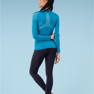 maglia azzurra Focenza multispost unisex vista di spalle