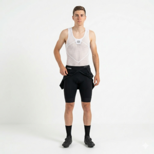 maglia rete bianca intimo estivo della LINEA extrema light indossata fronte